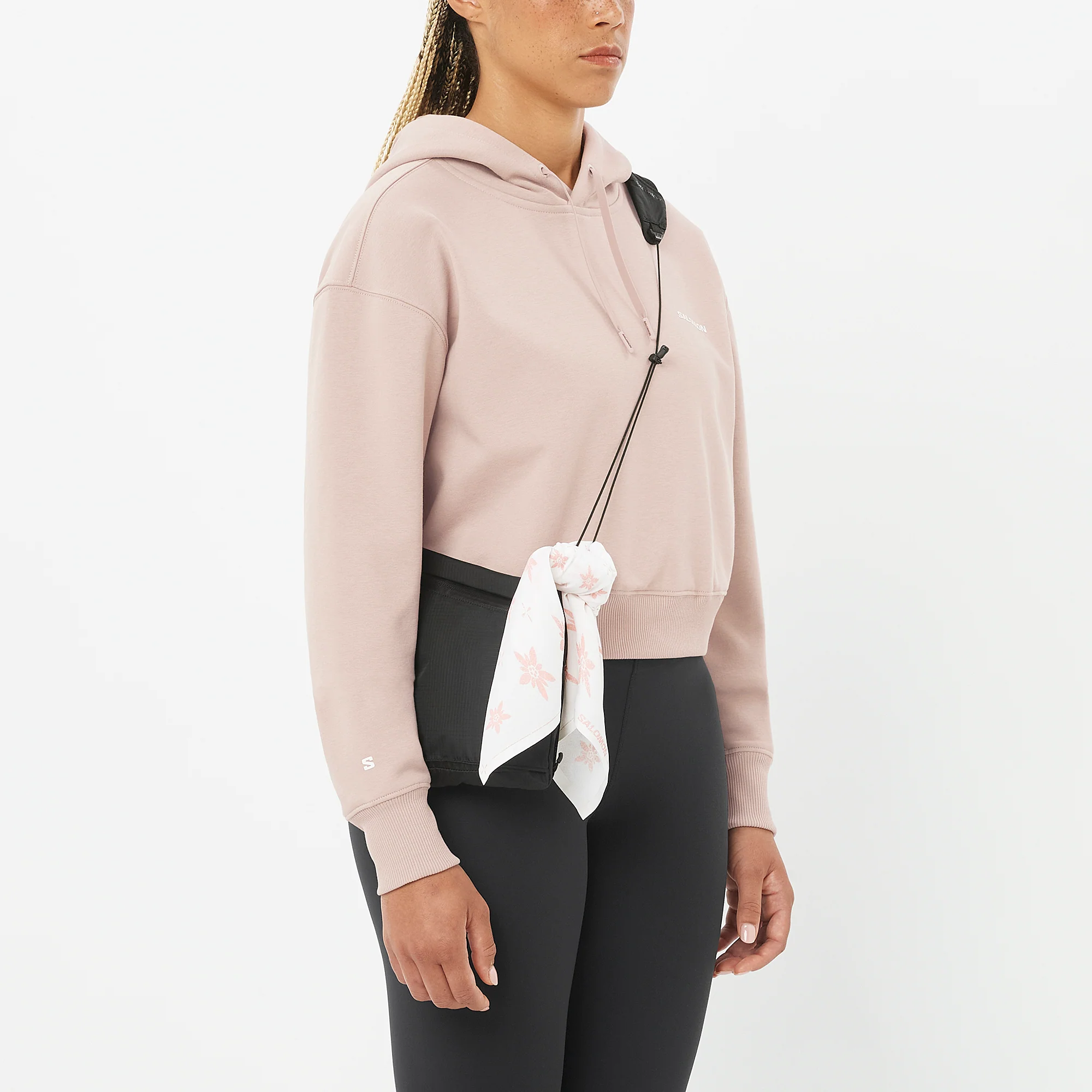 SALOMON LOGO SHORT HOODIE WOMEN'S